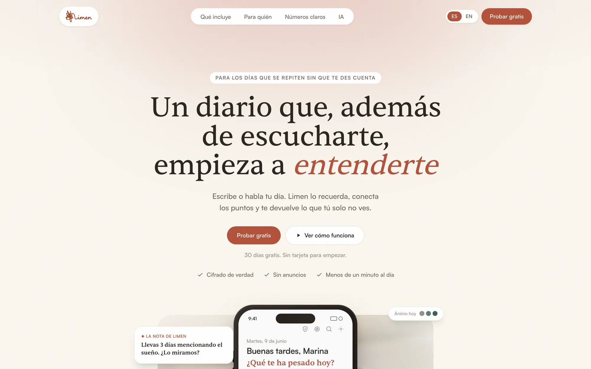 Web de Limen, producto de Alture