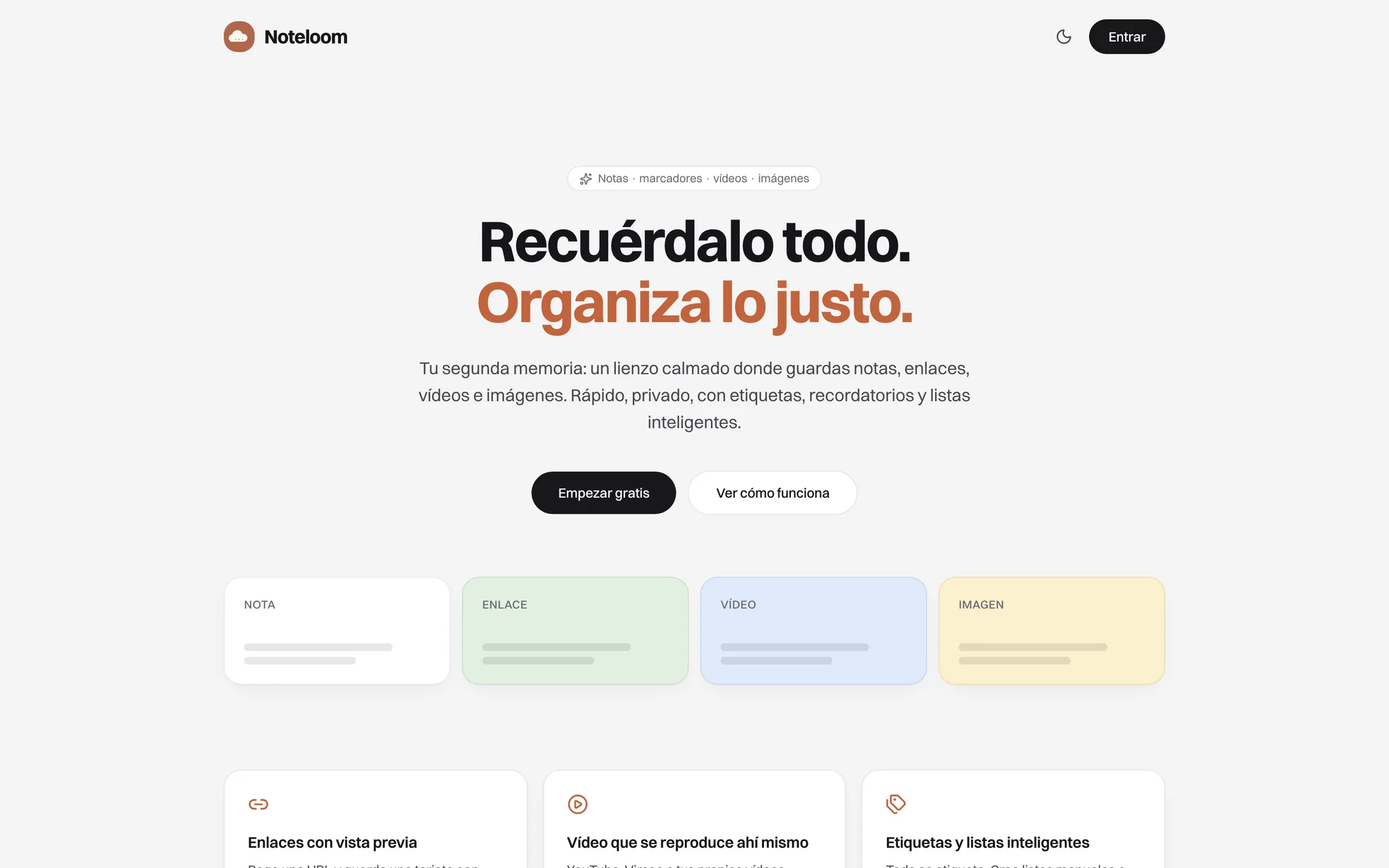 Web de Noteloom, producto de Alture